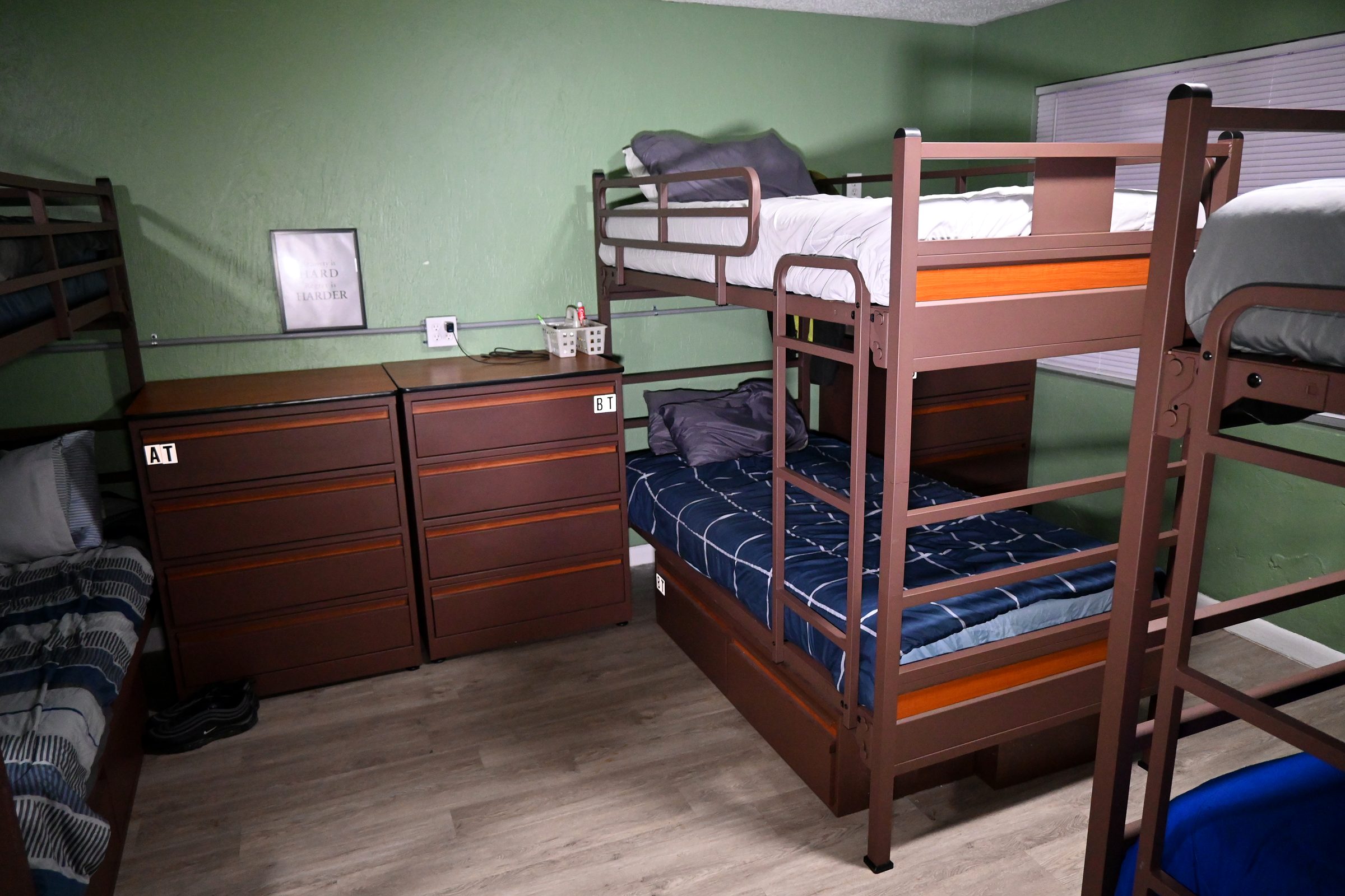Shared resident room with bunk beds